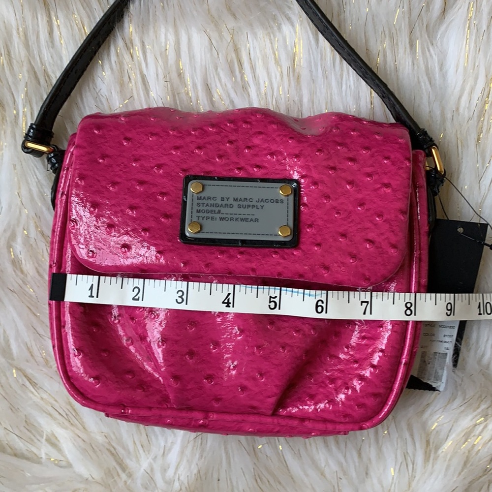 Marc Jacobs Pop Pink Ostrich pattern Crossbody bag - Picture 12 of 17